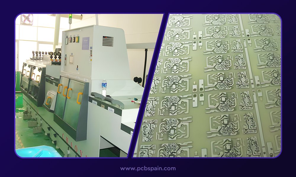 Máquina de grabado de PCB y PCB terminada