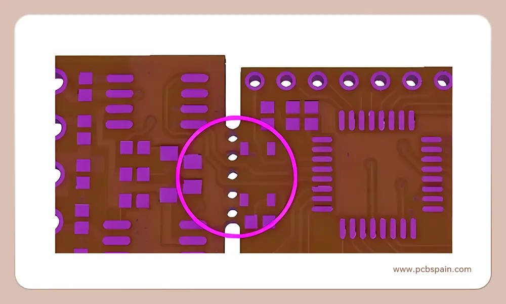 Panel PCB-Enrutamiento de lengüetas